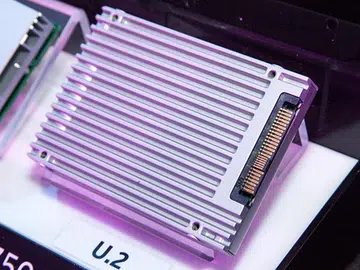 The latest Intel SSD 750 Series with the newly rebranded U.2 (formerly SFF-8639) interface.