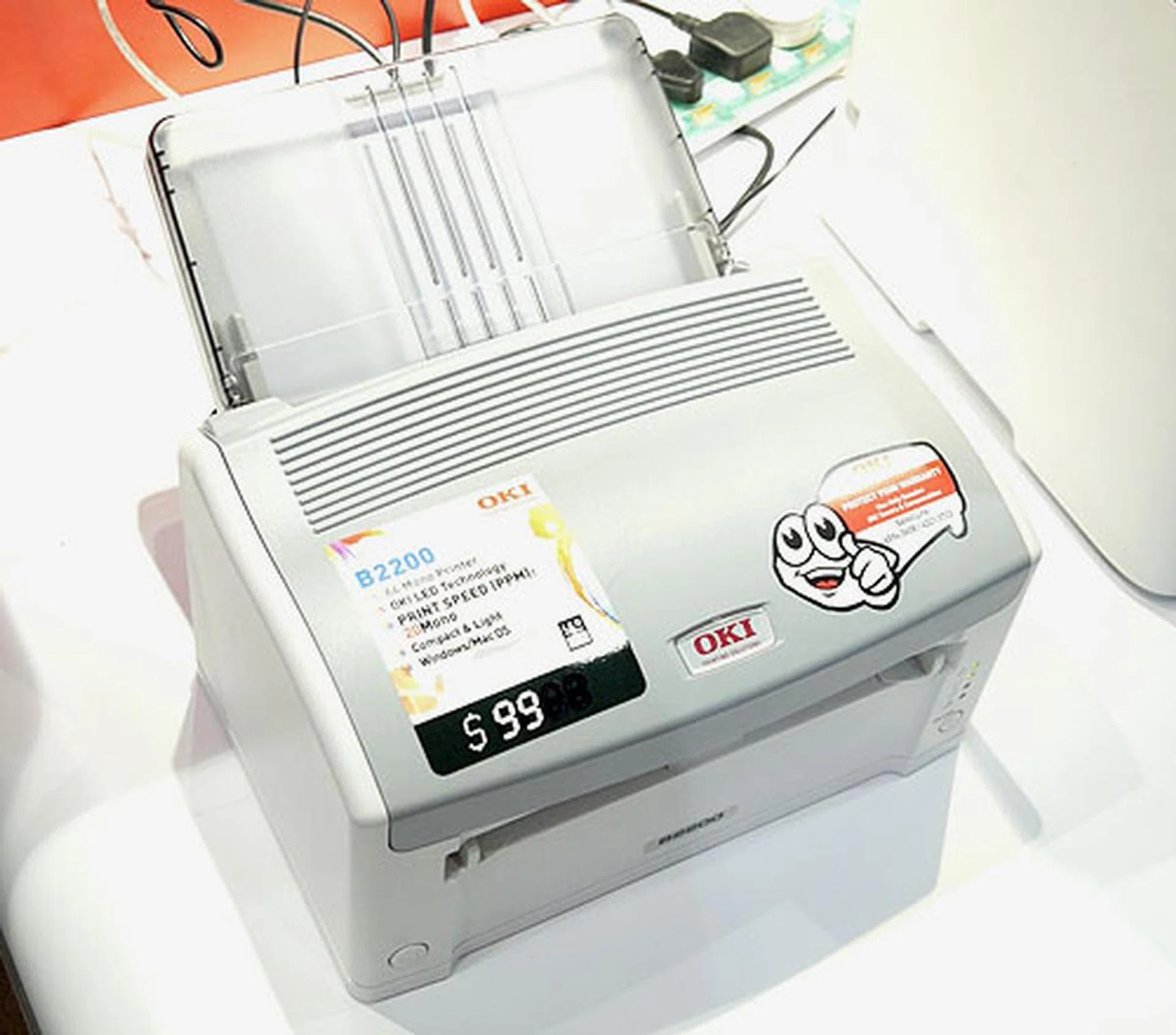 You'll also find cheap and affordable printers. Under $100, the Oki B2200 priced at $99 comes with printing speeds of up to 20ppm for mono prints and comes with a 3-year carry-in warranty.