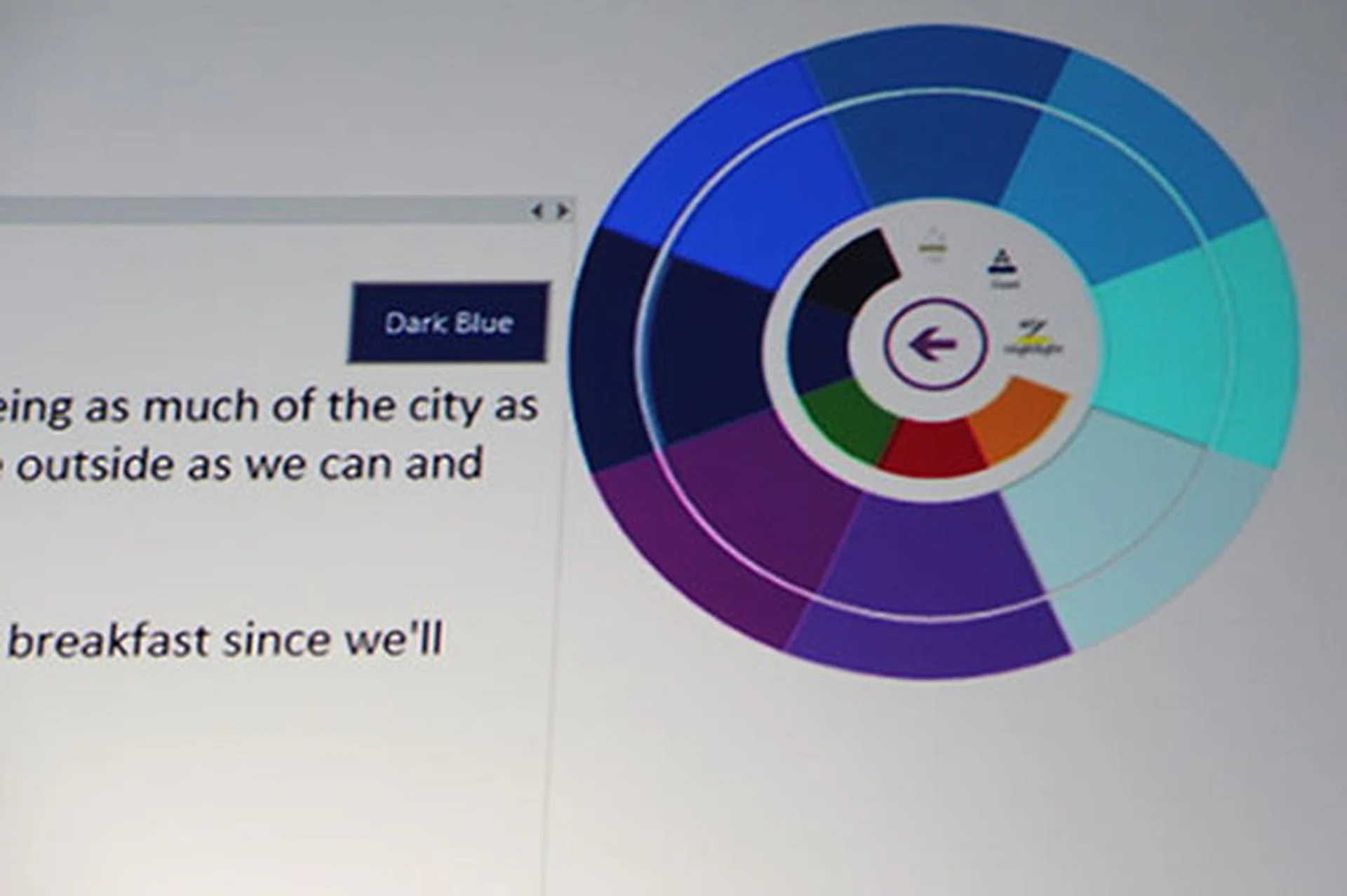 The Radial menu in OneNote is obviously designed for touch devices, where the input device is usually your finger.