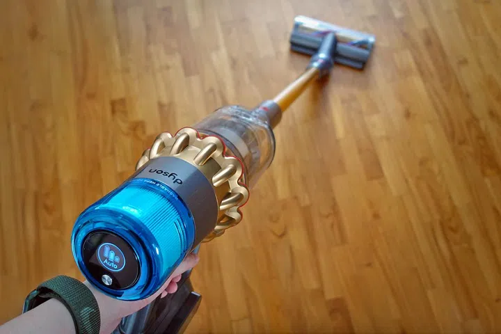 The Dyson V15 Detect Absolute (HEPA) is a Dyson online store exclusive, and comes with HEPA filtration that traps microscopic dust particles as small as 0.1 microns.