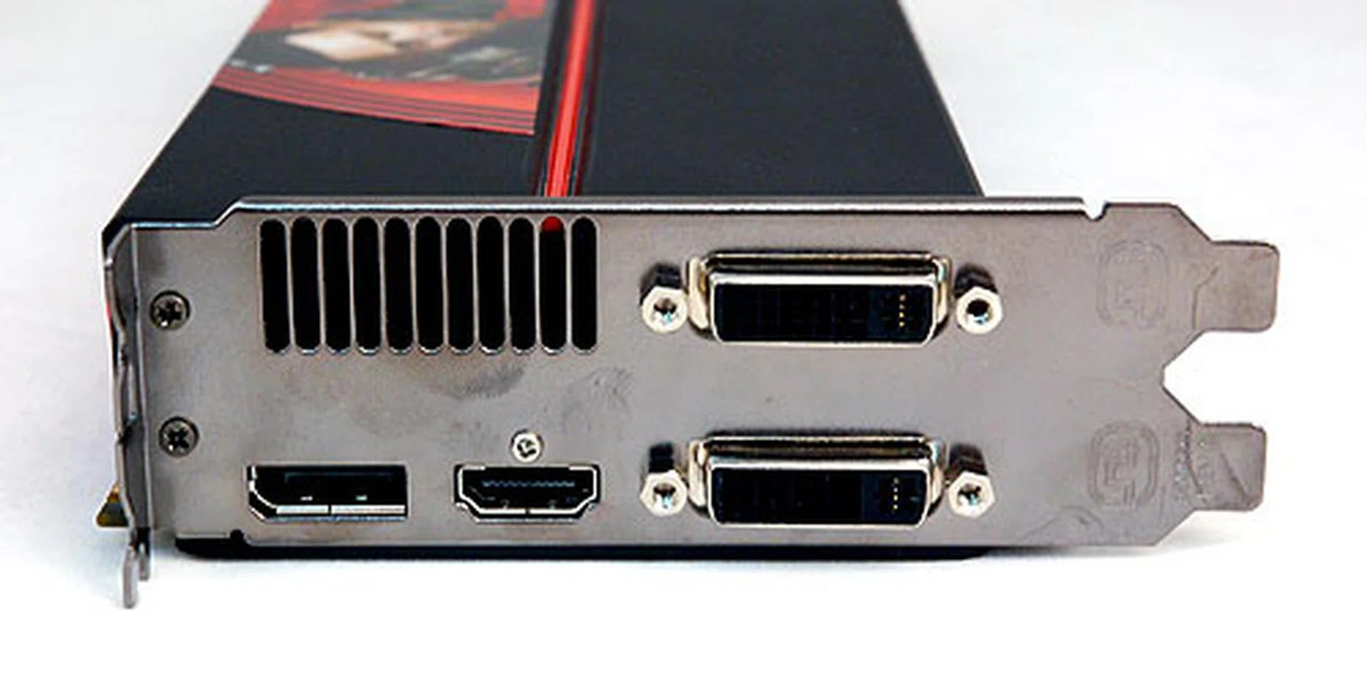 The new card has two DVI, a single DisplayPort and a single HDMI port. The card can drive up to three monitors using the DisplayPort and any combination of DVI and HDMI port. Do note that with two TMDS transmitter still, one cannot drive three monitors without using the DisplayPort. Worryingly, the exhaust vent seems small and we hope it won't adversely affect the operating temperatures of the card.