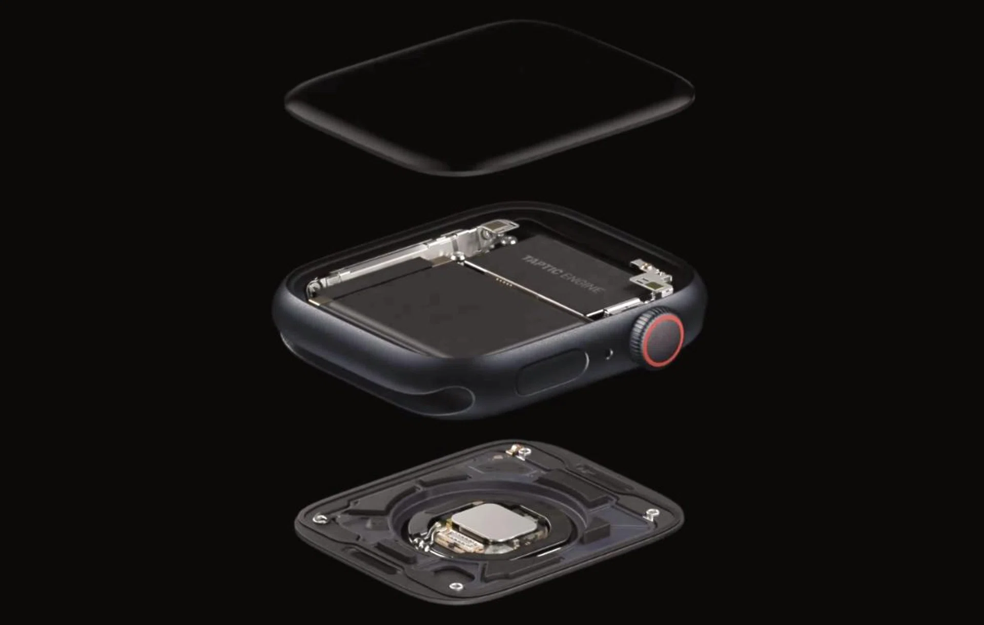 There's two temperature sensors in the watch. One is the caseback near your skin and the other is just under the display.