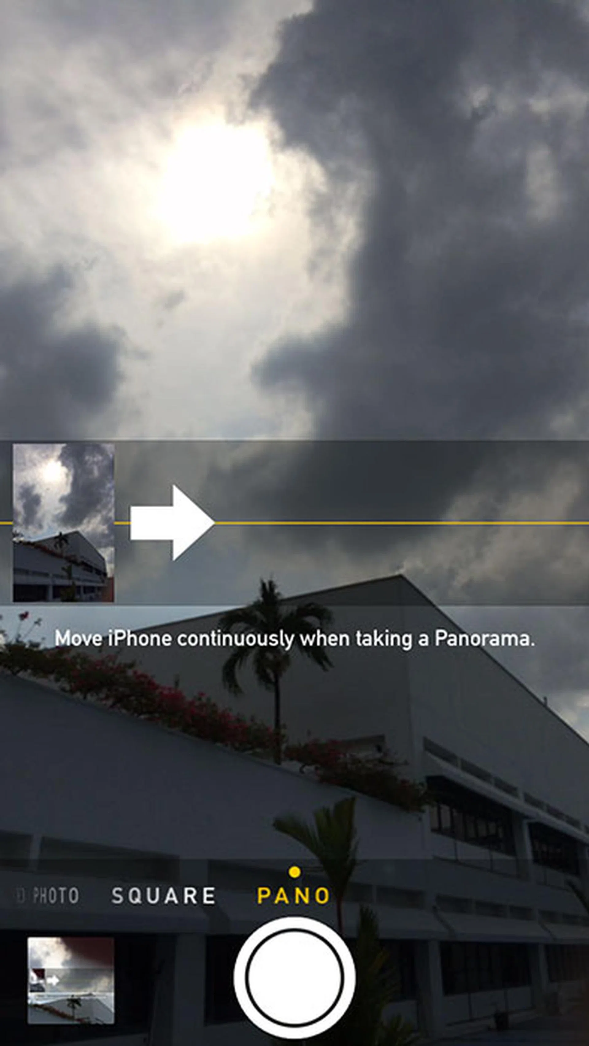 While the iPhone is able to do it for a while now, Panorama mode is just coming to the iPad.