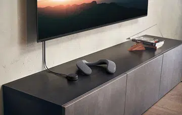 The SRS-NS7 with the included WLA-NS7 transmitter. (Image source: Sony)