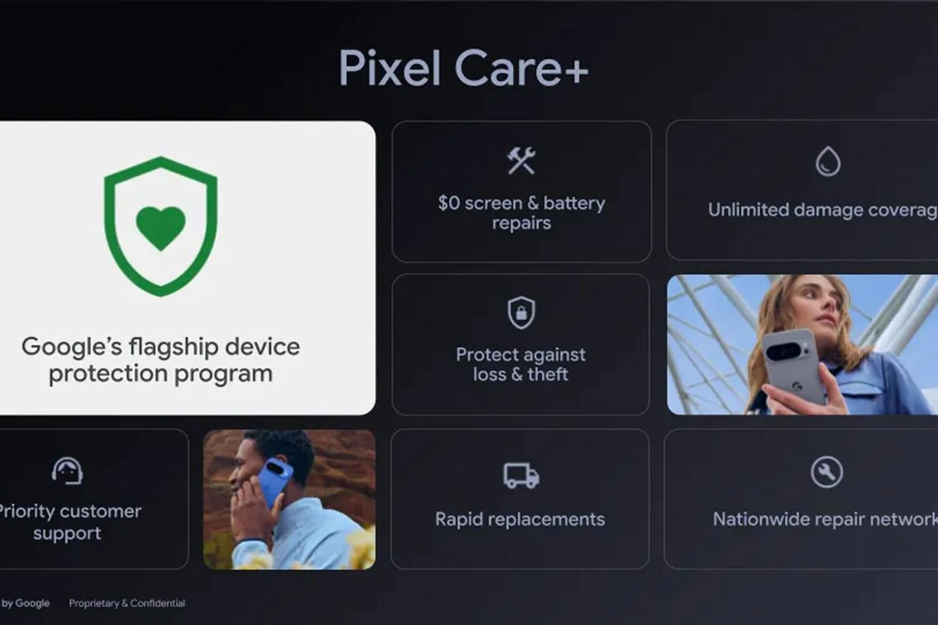 Pixel Care+ by Google covers its Pixel hardware devices like many other after-sales warranties out there.