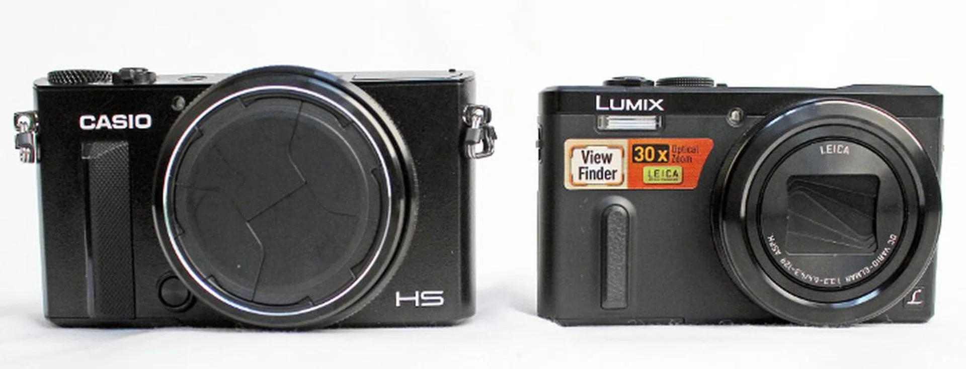 In terms of height, the Casio EX-100 is slightly taller than the Panasonic TZ-60. The Casio EX-100 is thicker as it also comes with a tilt display.