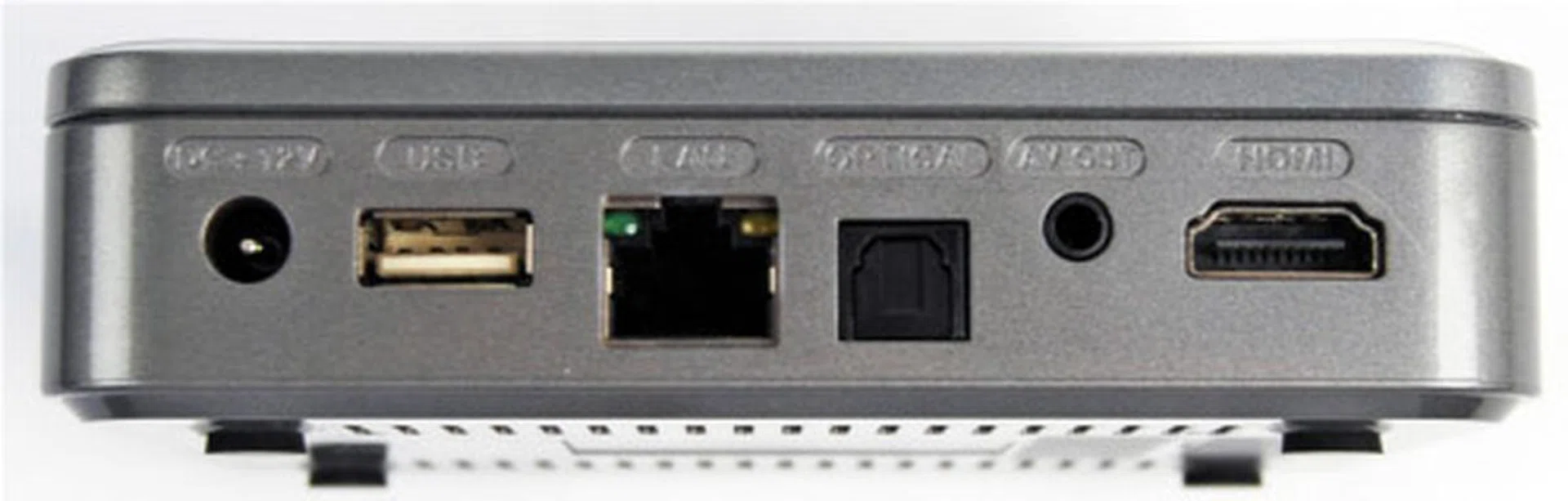 For I/Os, you get USB, Ethernet, S/PDIF, composite A/V and HDMI.