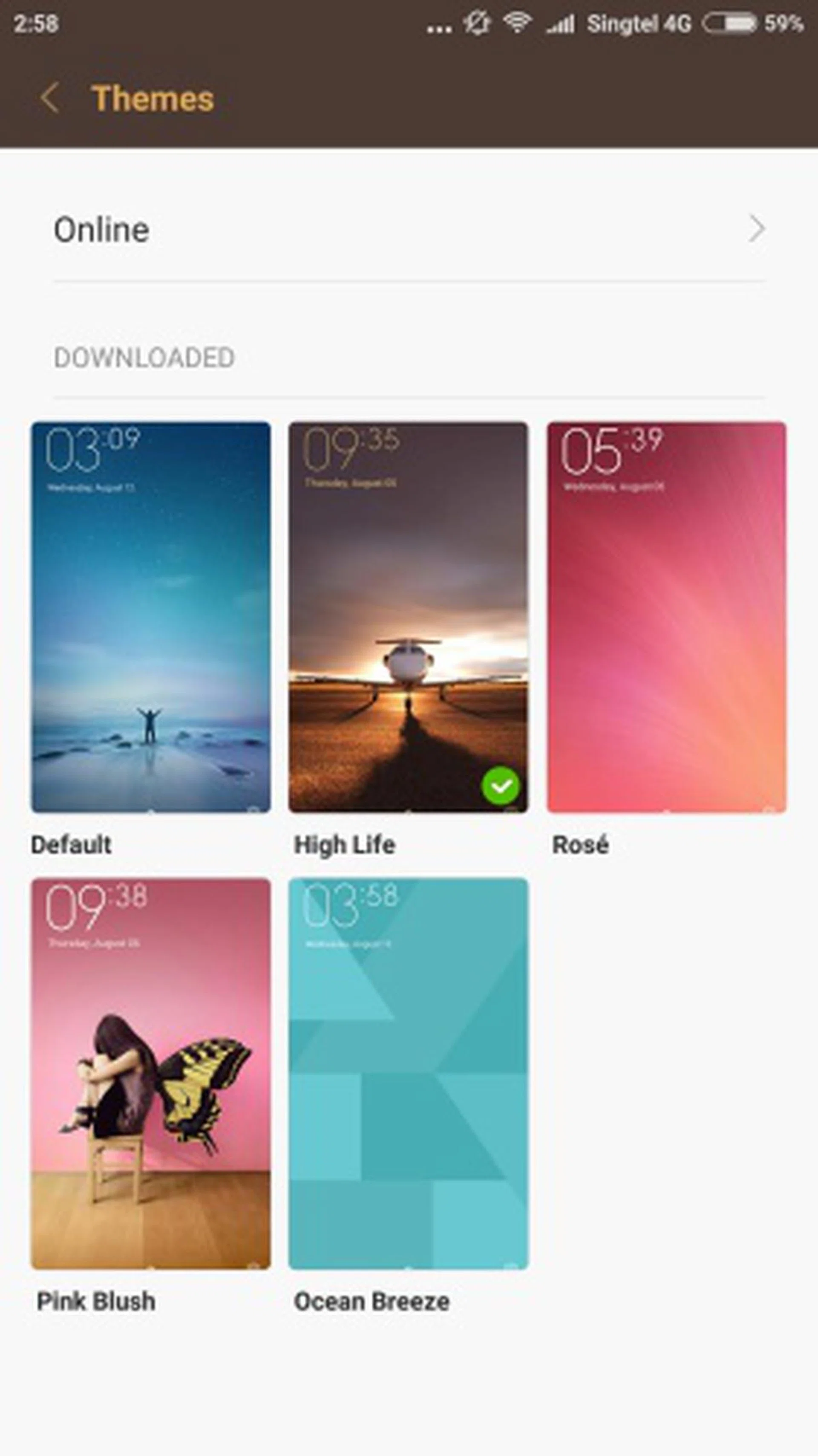 You can find four individualized themes on the Xiaomi Redmi Note 3.