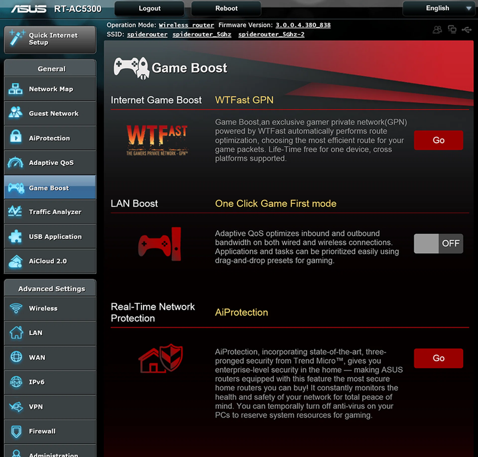 The RT-AC5300 router adds value for users by offering a free lifetime subscription to the WTFast service.