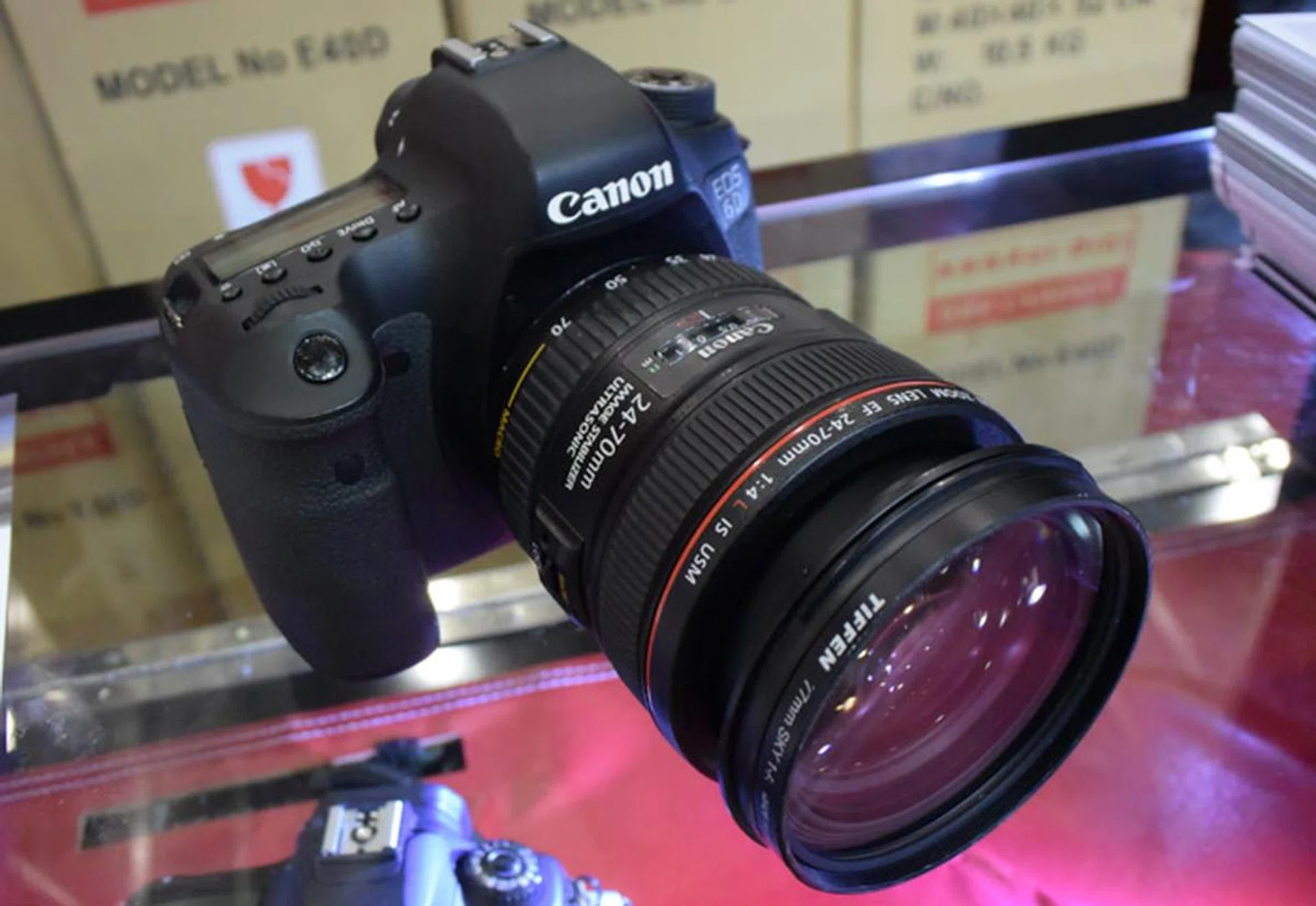The Canon 6D is a full-frame camera with a 20.2MP CMOS sensor that's going for about $2,400 (body only) after the $150 cash back offer. Besides the usual freebies, there's also an offer to get the EF24-70 f2.8L II USM as an additional purchase at $2,749.