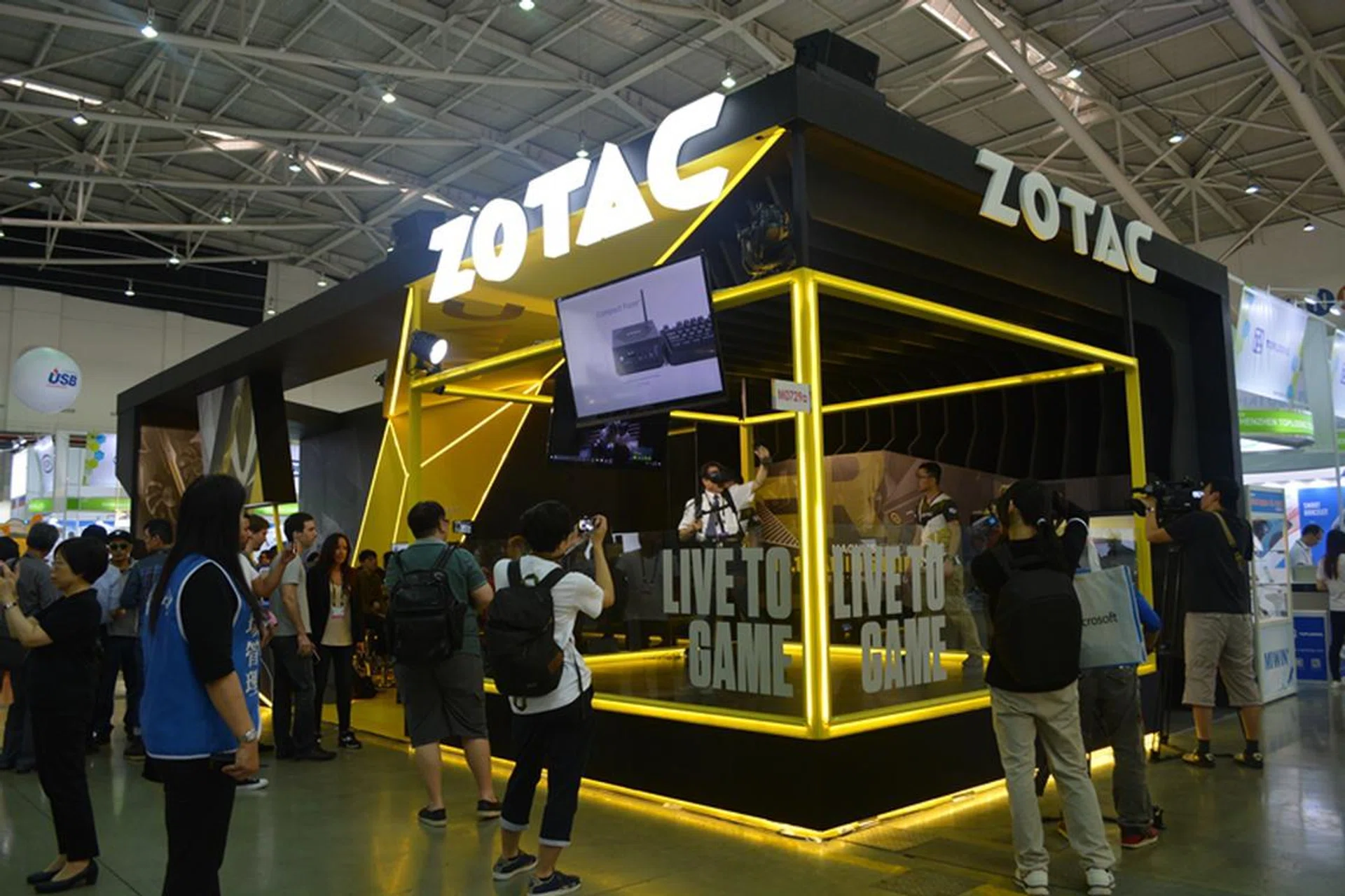 The Zotac booth at Computex 2017.