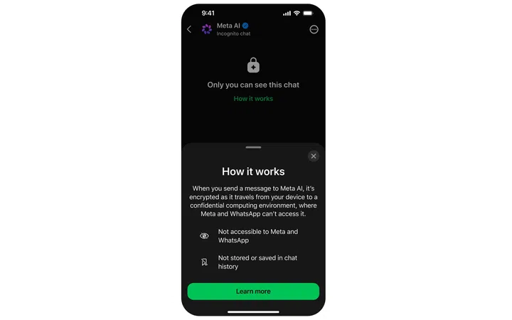 WhatsApp’s Meta AI Incognito Mode