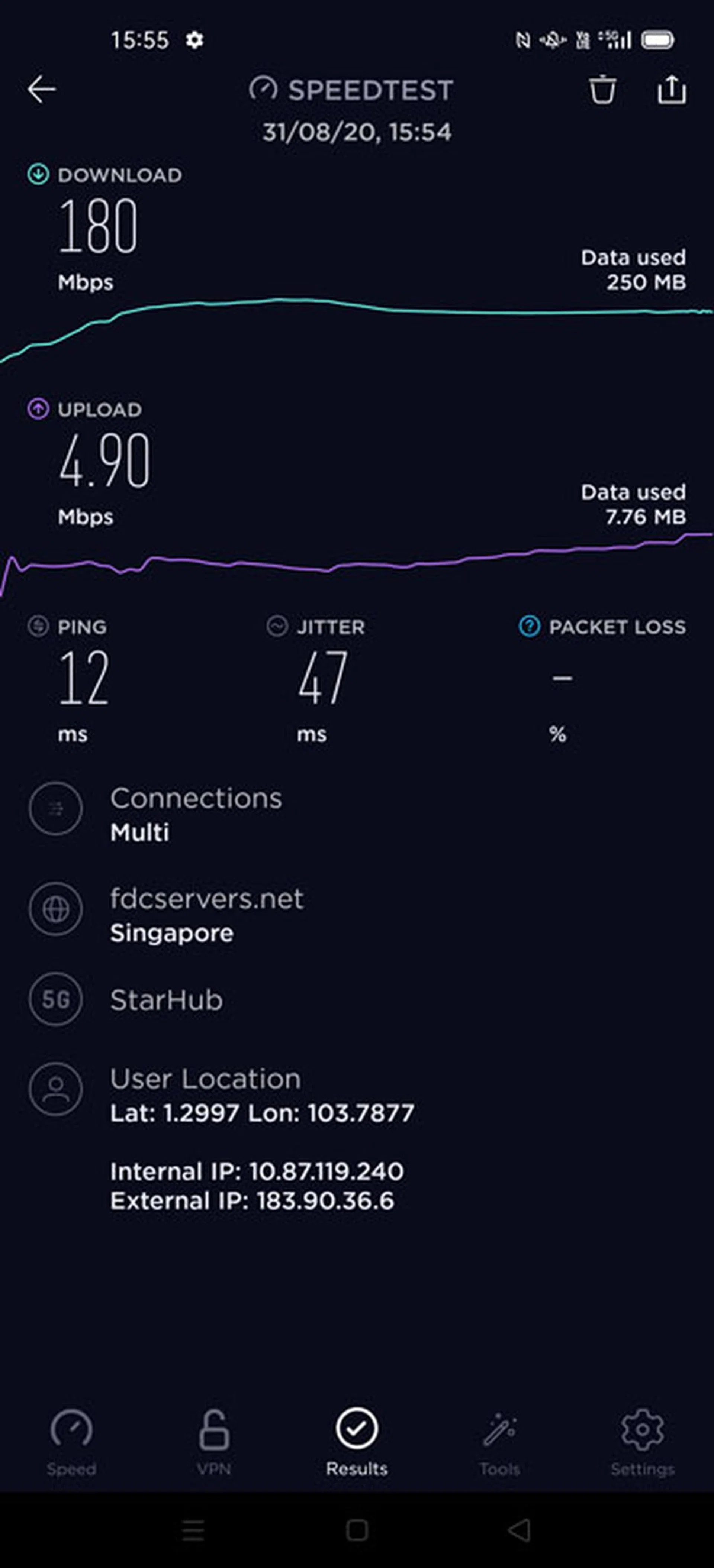 StarHub 5G Test 2