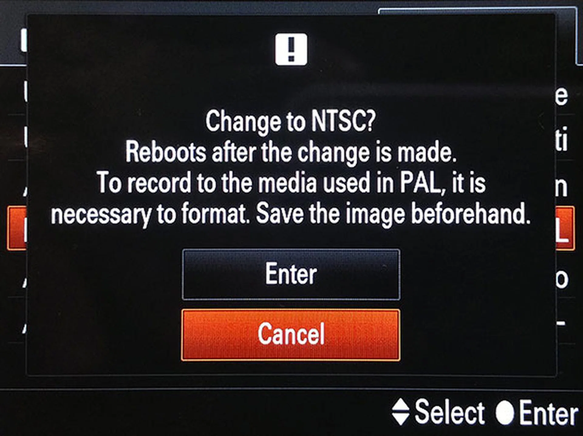 A card format is necessary when you switch from PAL to NTSC (and vice versa).