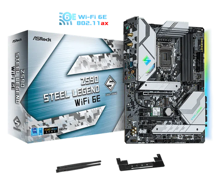 ASRock Z590 Steel Legend WiFi 6E Gaming Motherboard