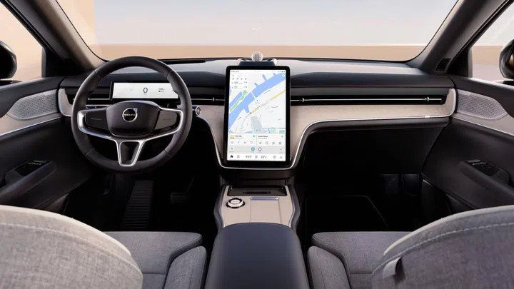 Like most EVs today, the interior is decidedly minimalist. (Image souce: Volvo)