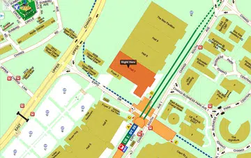 This year's Sitex will be at Singapore Expo's Halls 7 and 8. (Image source: streetdirectory.com.)