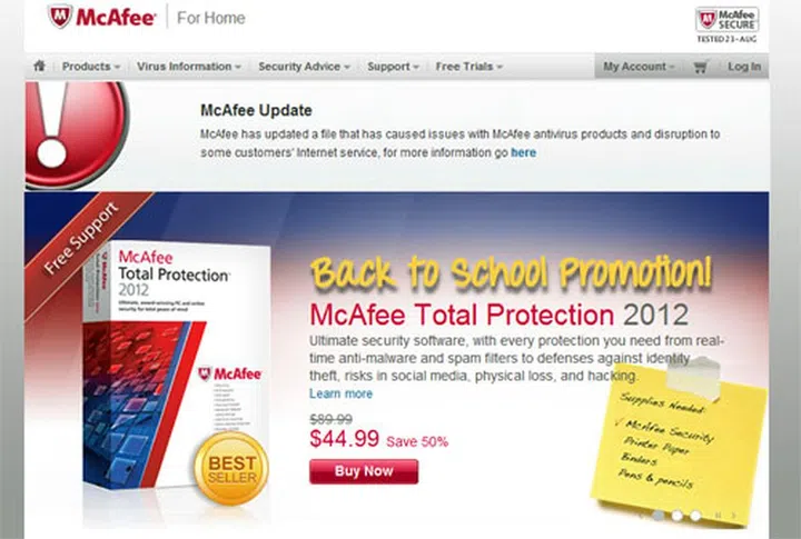 Image credit: McAfee.