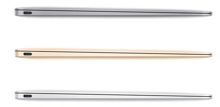 The MacBook will come in a choice of space grey, gold, and silver.