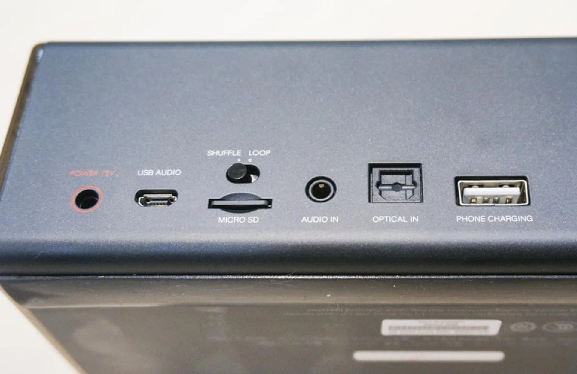 The iRoar features a High-res optical jack and a USB Audio jack for 24-bit asynchronous audio support.
