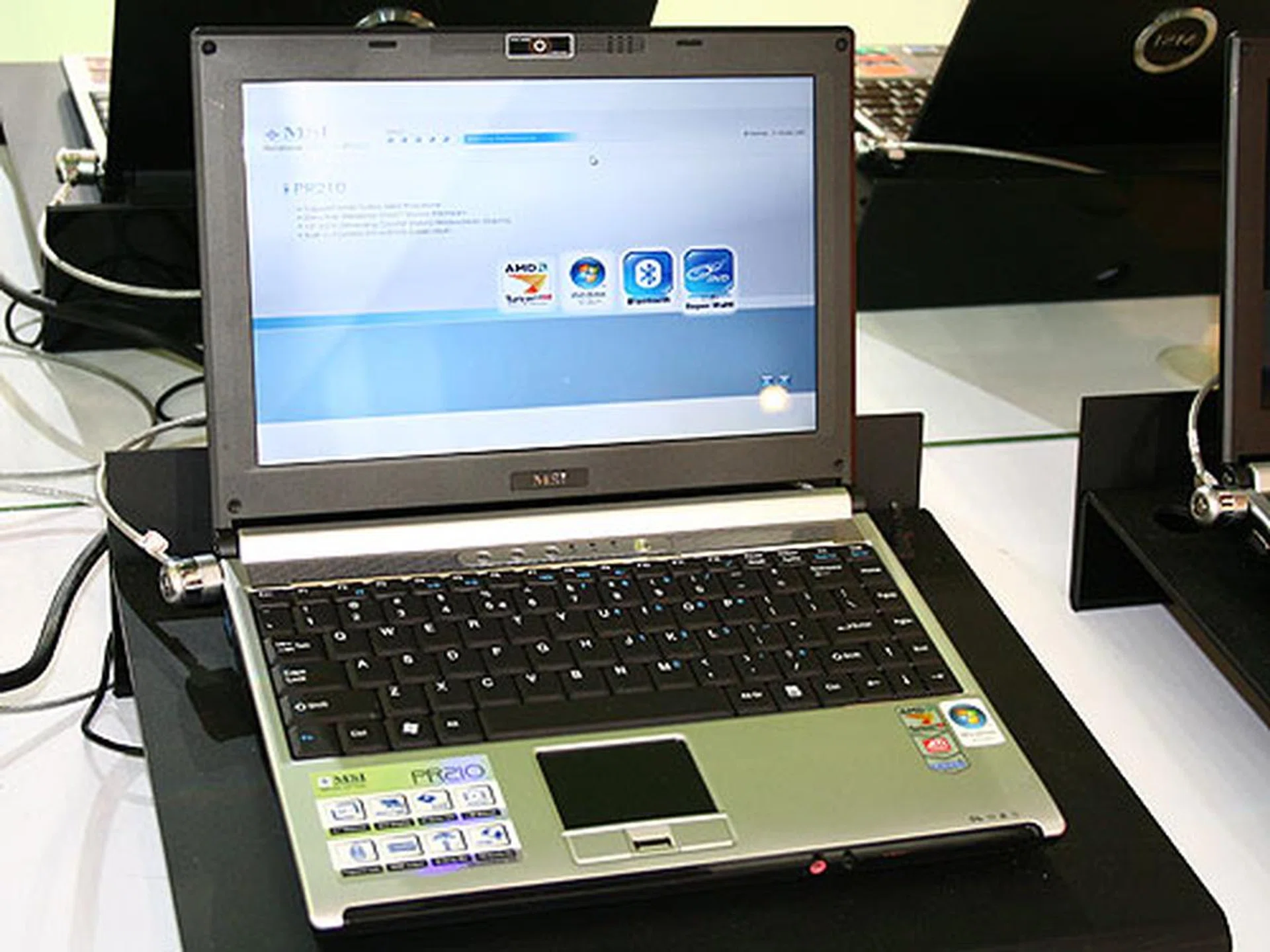  The MSI PR210 is based on the ATI Radeon Xpress 1270 chipset and it's powered by an AMD Turion 64 X2 dual-core processor. This ultra-portable notebook features a 12.1-inch wide screen display, a 1.3Mpixel webcam, dual security protection (fingerprint & TPM) and HDMI output.  