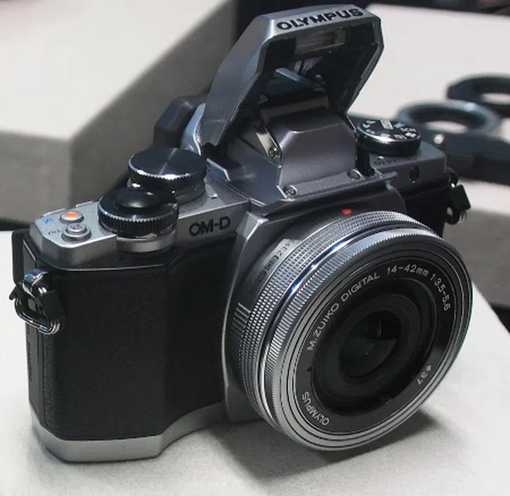 The M.Zuiko Digital Ed 14-42mm F3.5-5.6 EZ  on the just-announced OM-D E-M10. Visit our hands-on article for more on the OM-D E-M10.