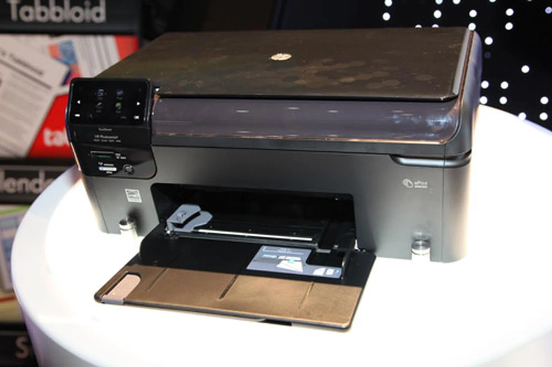 The HP Photosmart Wireless e-All-in-One printer.