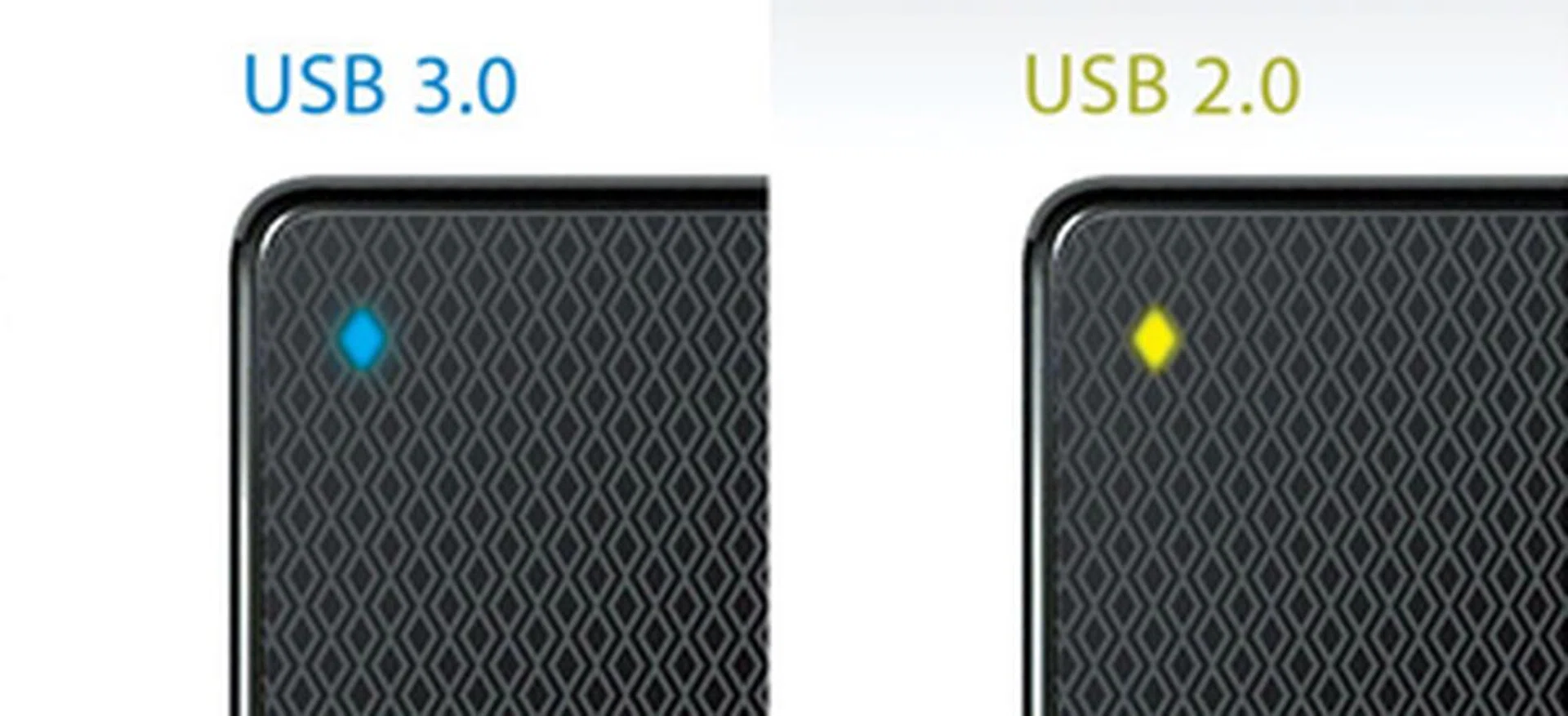 The drive has a nifty LED indicator that shows whether you are maximizing the full potential of the drive by using the USB 3.0 interface.