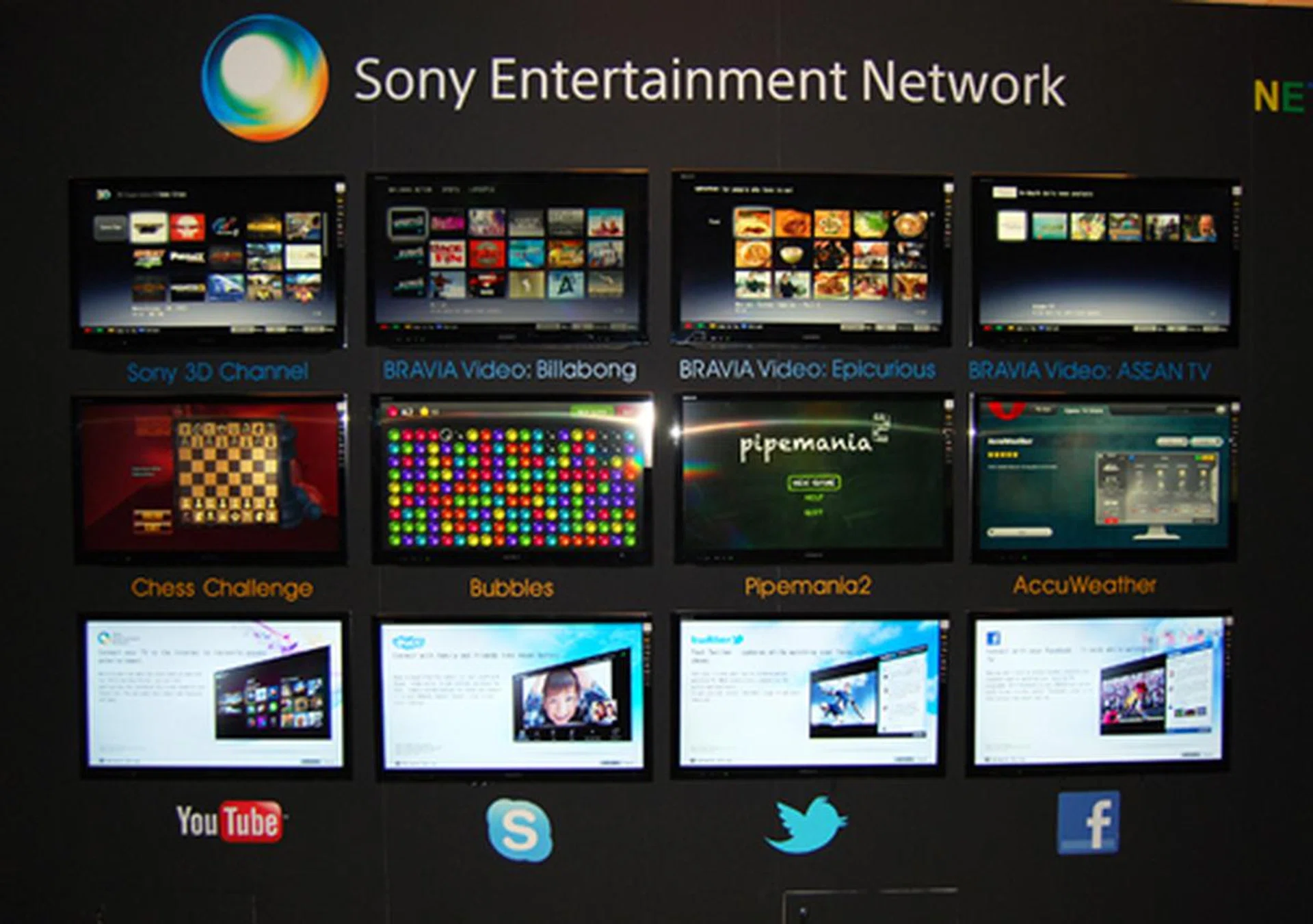 The Sony Entertainment Network will provide apps and video content to users. It will be available across platforms such as TVs, Tablets and Smartphones.
