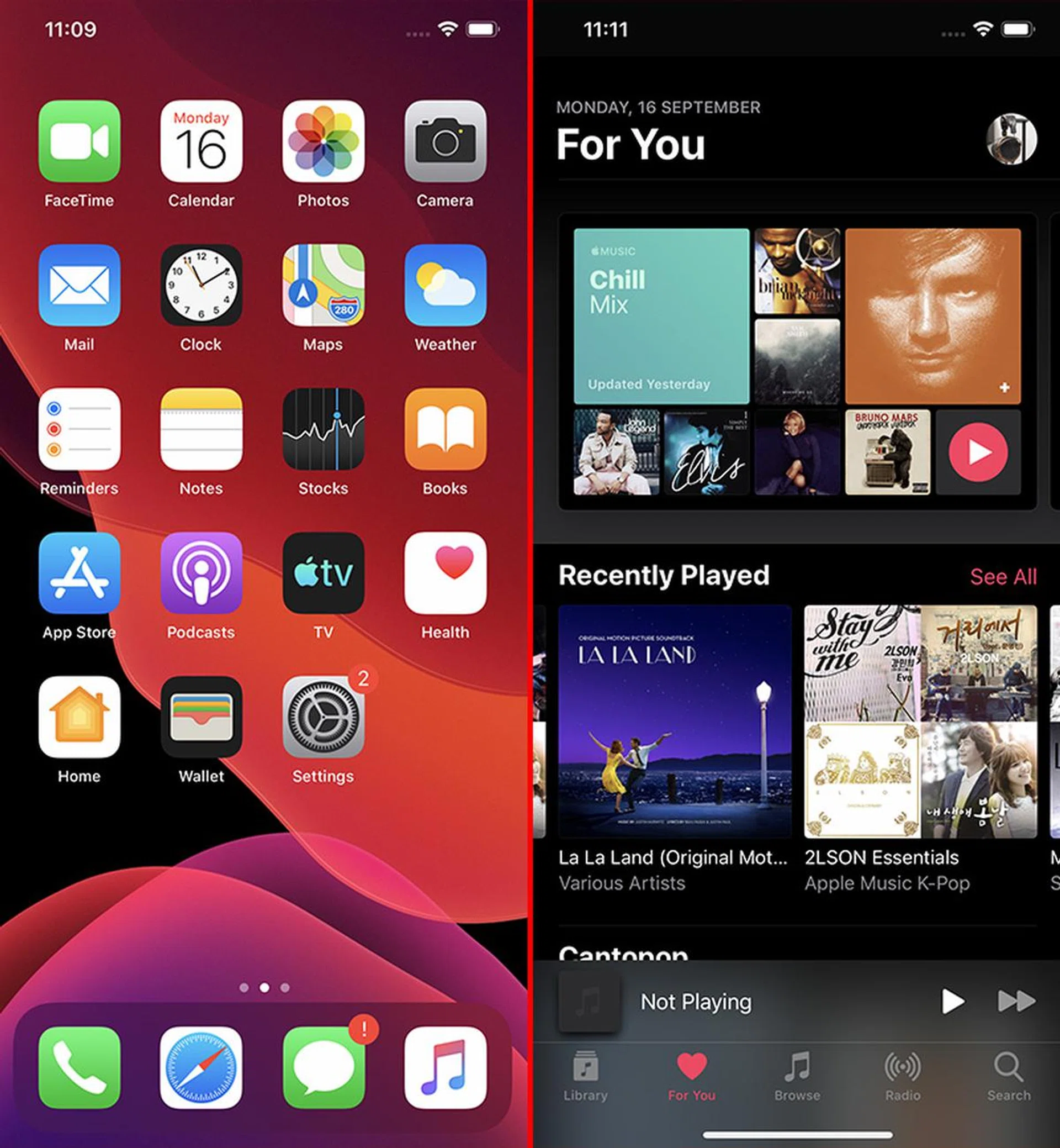 iOS 13 looks great in Dark Mode.