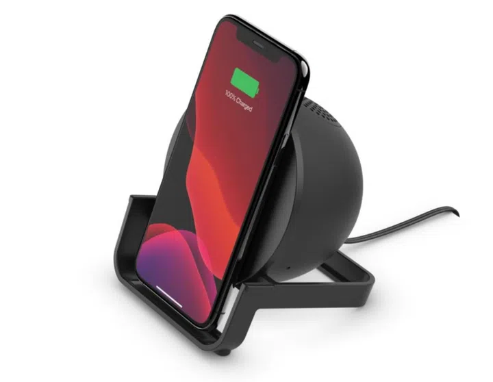 The Belkin Boost Charge Wireless Charging Stand + Speaker.