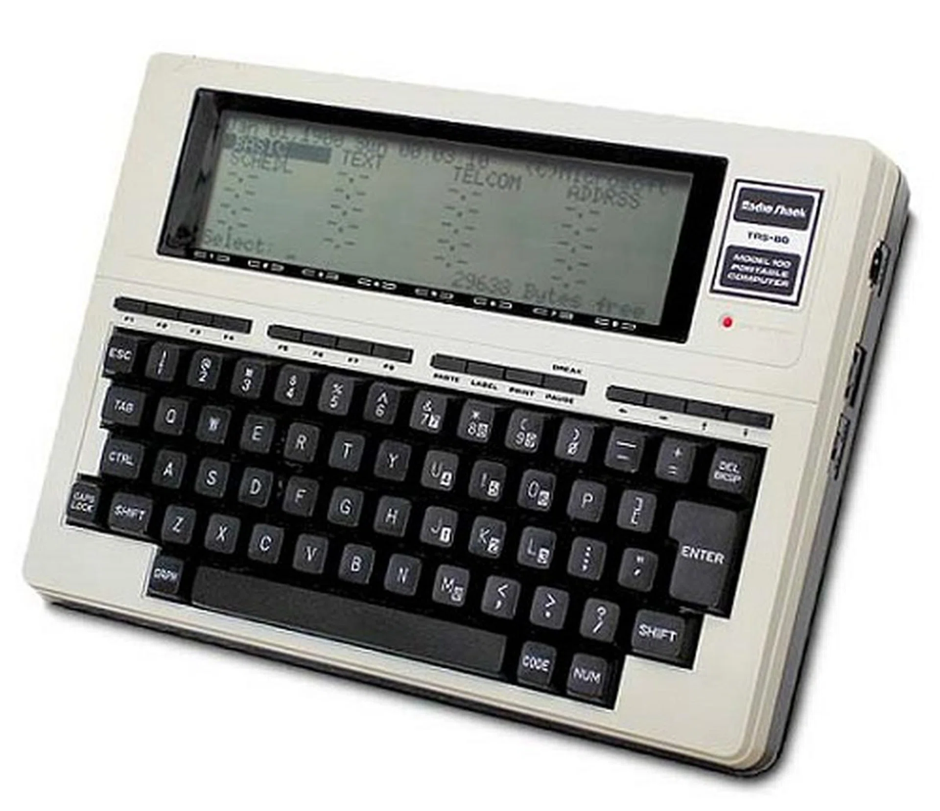 The Tandy 100 was an extremely popular model with journalists as it allowed them to quickly type out articles and transmit them back to the office using the onboard modem.