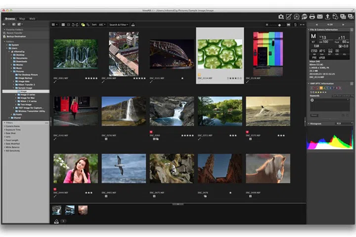 ViewNX-i features a user-friendly interface for easier photo management.