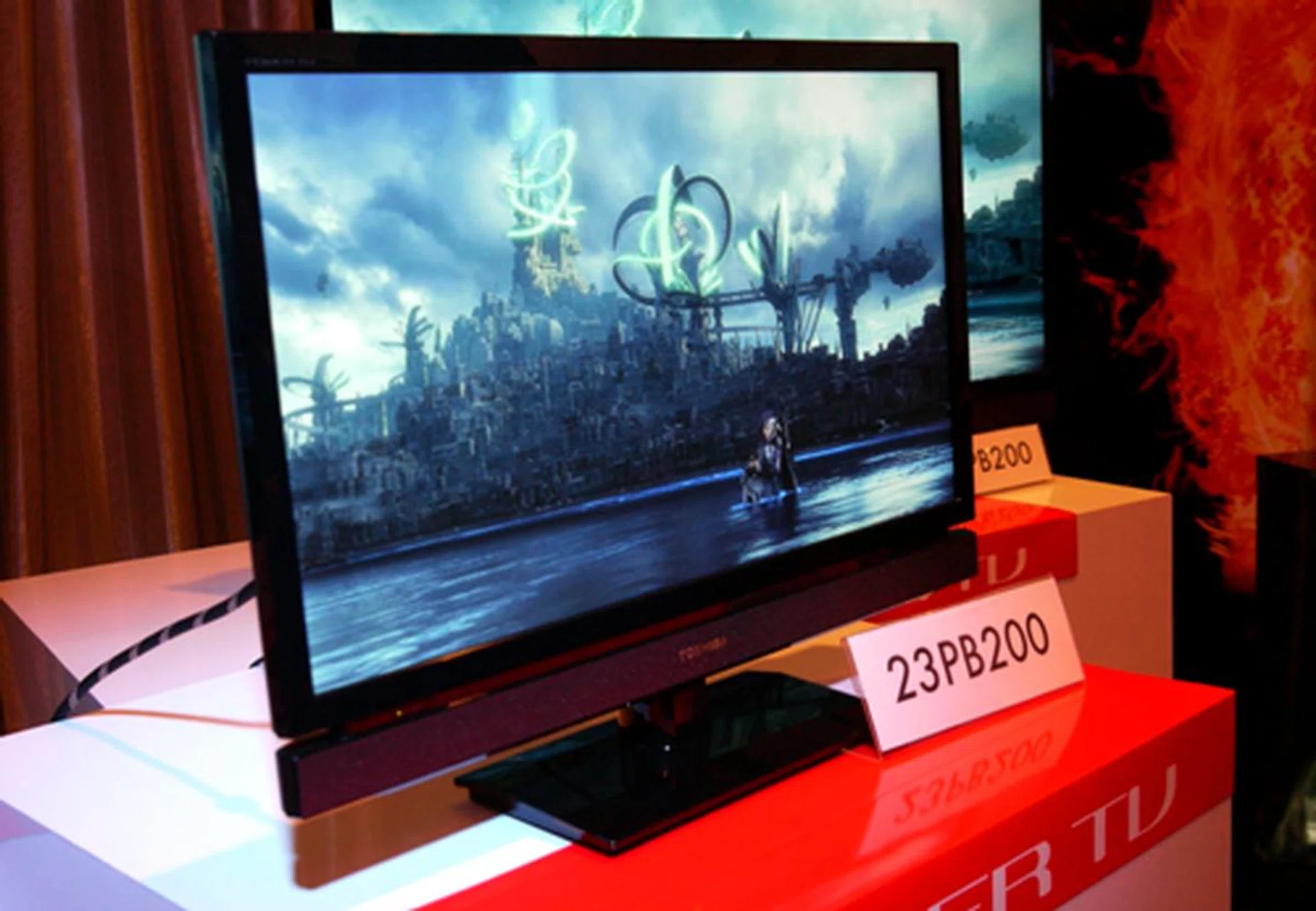 The 23-inch PB200 is already available in stores, but you'll have to wait it out for another month or so for the bigger sets to arrive. 
