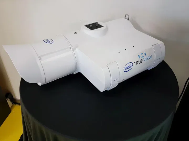 This is one of Intel's True View technology enabled camera used in the stadium.
