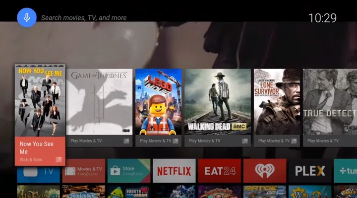 Android TV"s UI looks quite similar to the Google Play Store