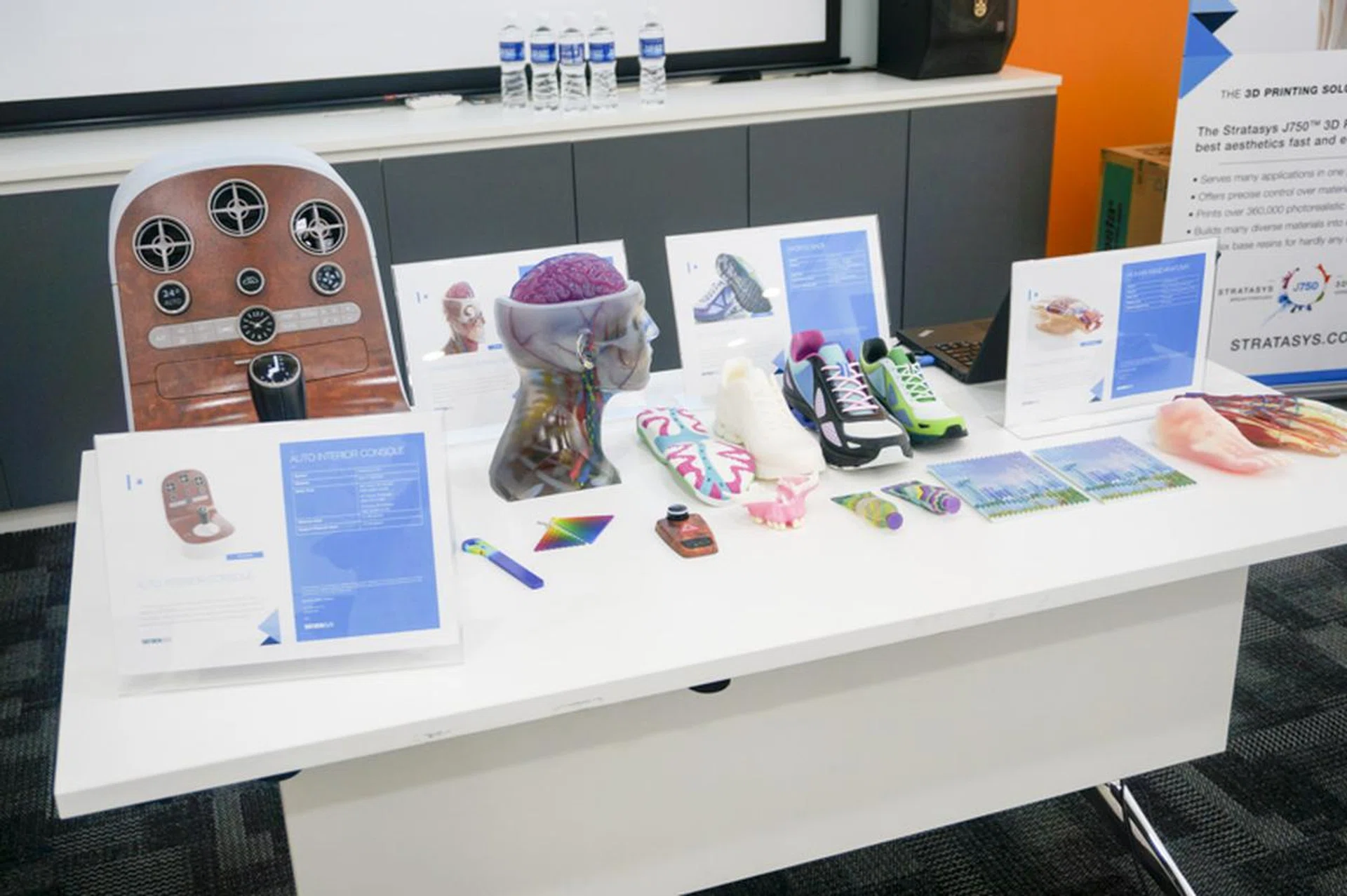 A whole array of products can be printed from the one printer.