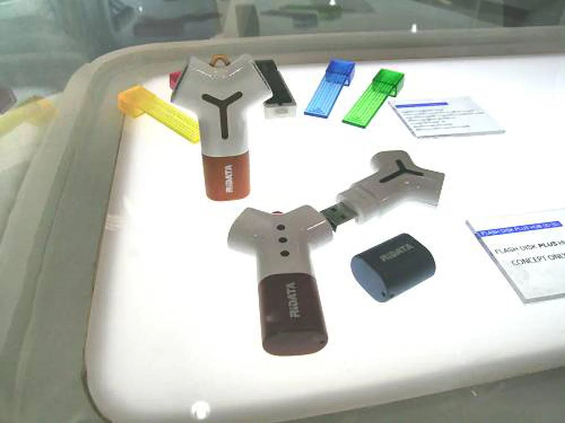 Besides optical media discs, Ritek had a proof-of-concept product on display which was a USB flash drive cum dual-port USB hub. Pretty nifty even if it did look like a certain body part.