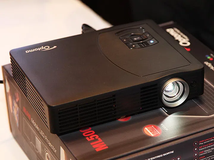 The Optoma ML500 LED mobile projector.
