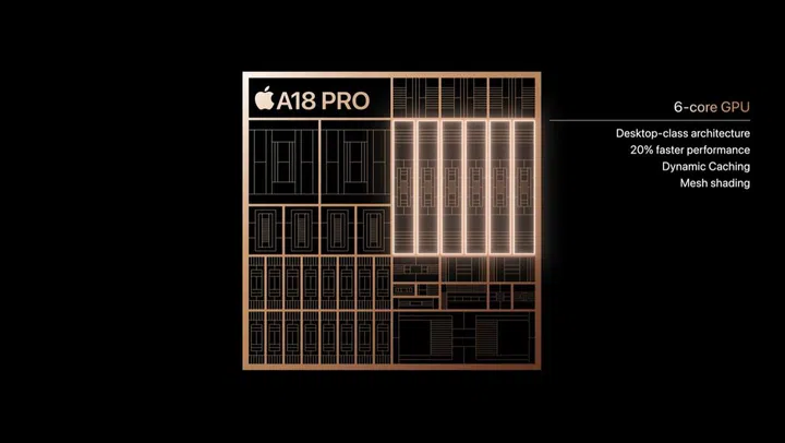 Apple A18 Pro chipset. Image: Apple.