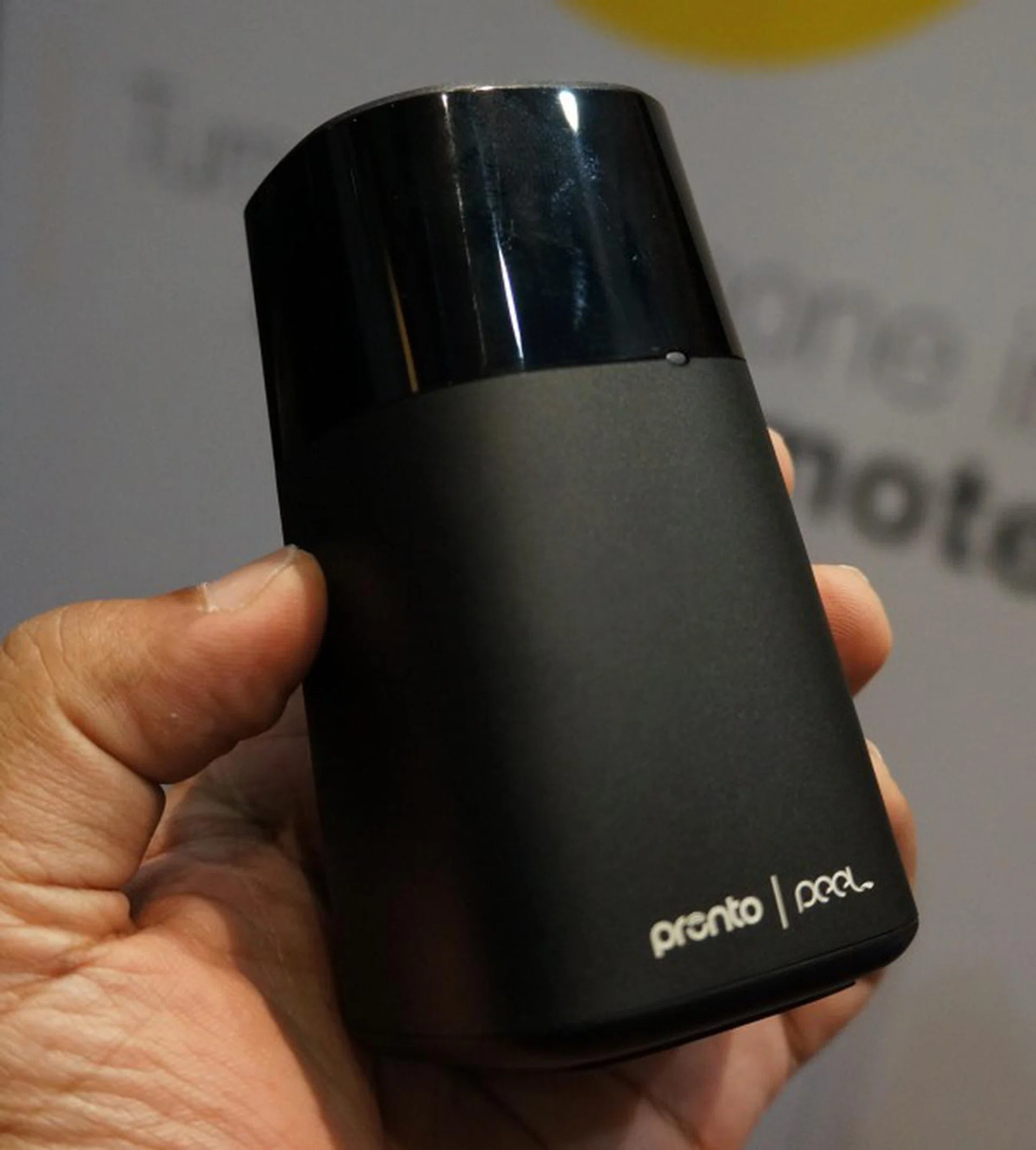 The US$49 Pronto is a 360-degree Ir-blaster that will turn your iPhone (via Bluetooth) into the ultimate remote to control any entertainment device at home, complete with the full controls that a dedicated remote would have.