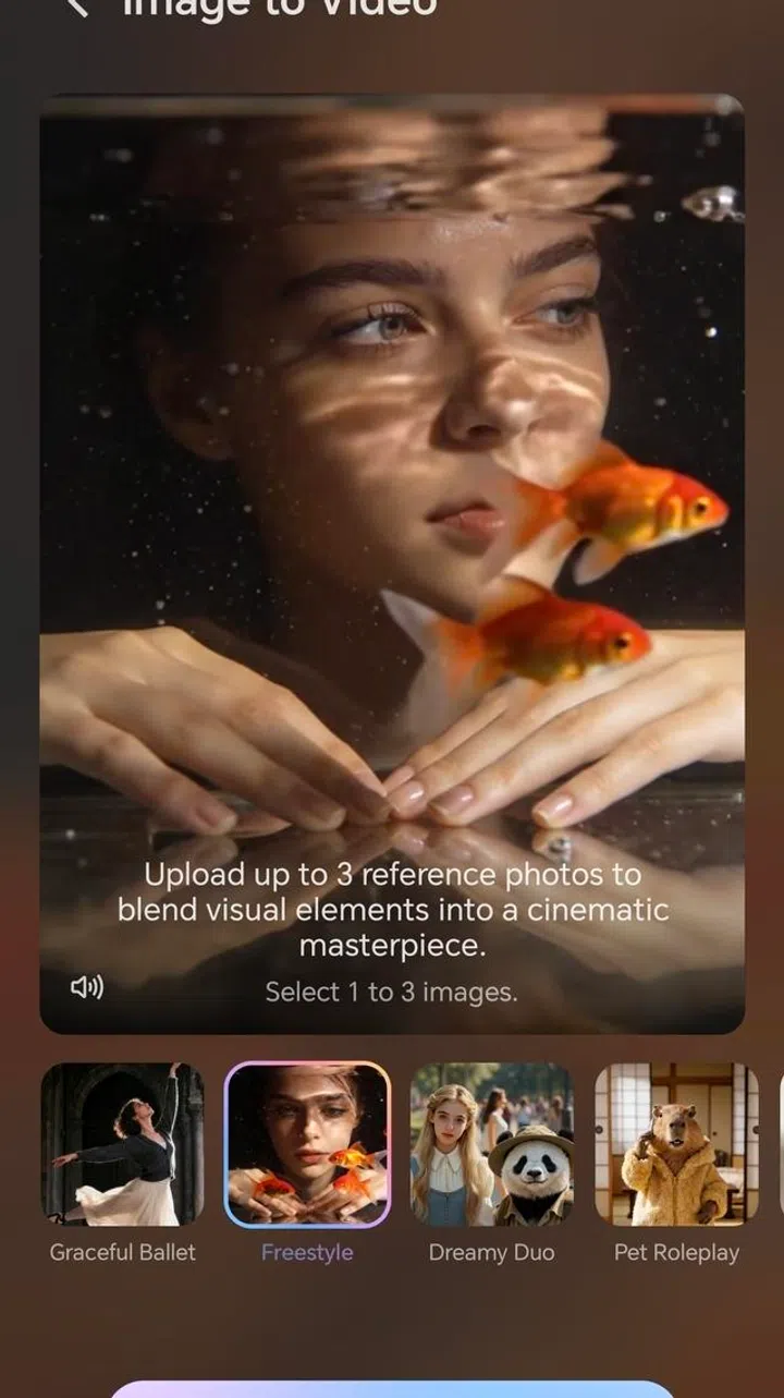Honor 600 Pro AI image to video generation