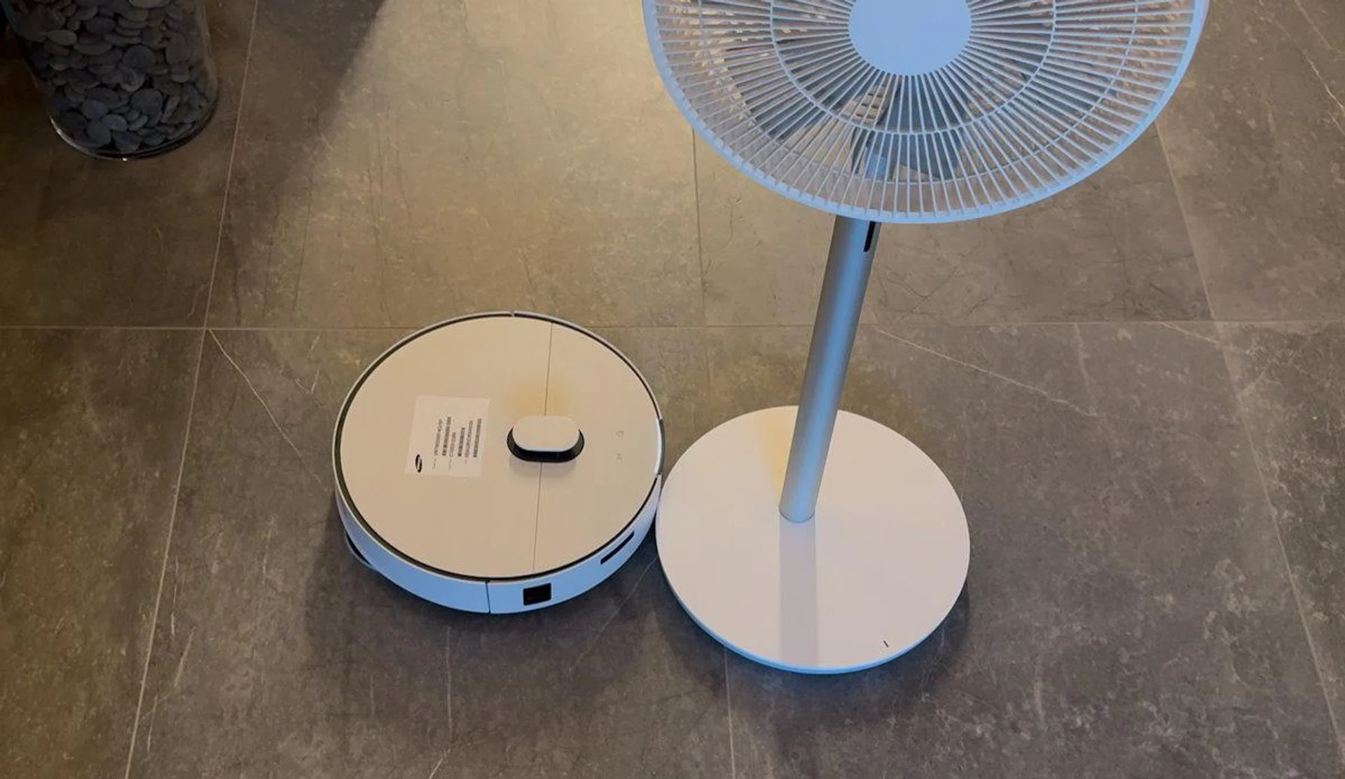 The robot would always bump into low lying objects, such as the base of this stand fan. Photo: HWZ