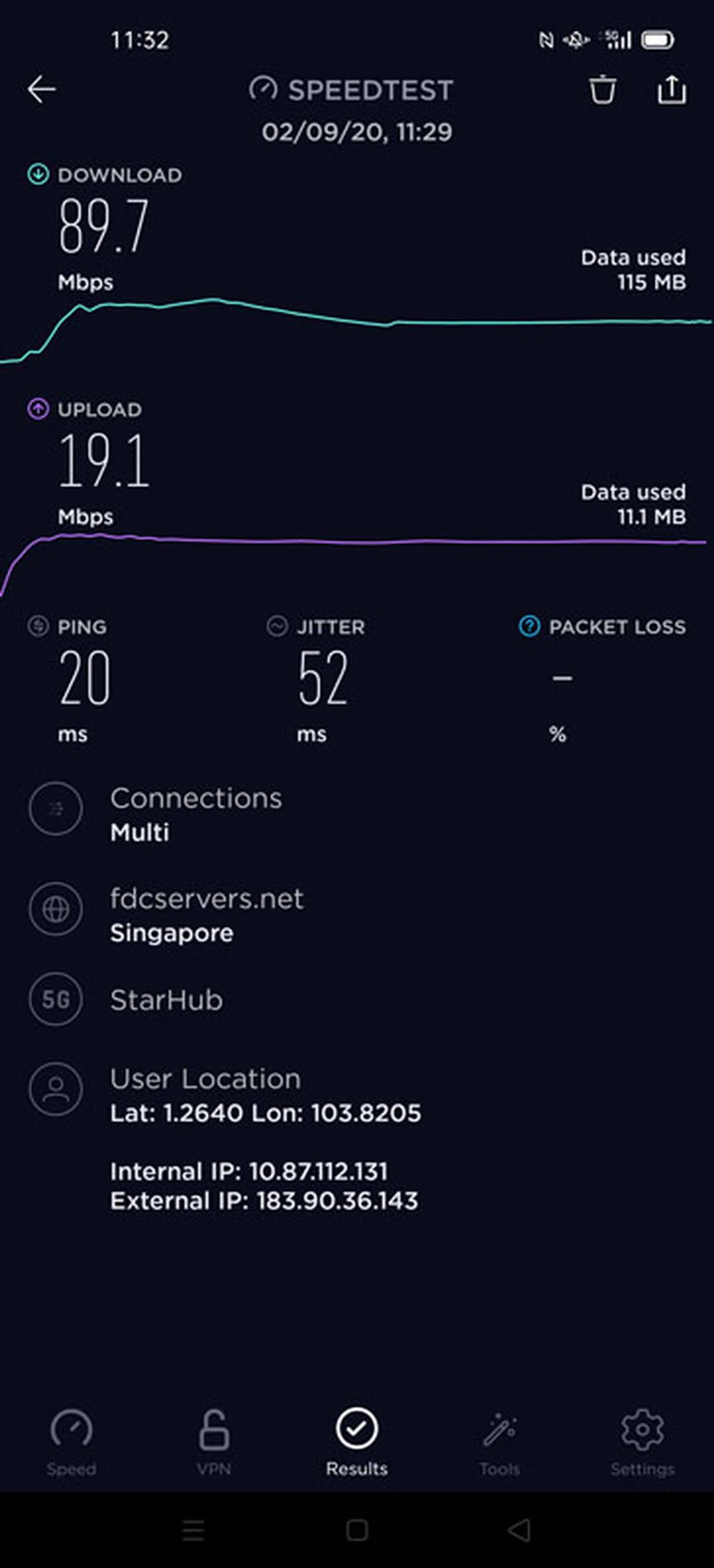 StarHub 5G Test 2
