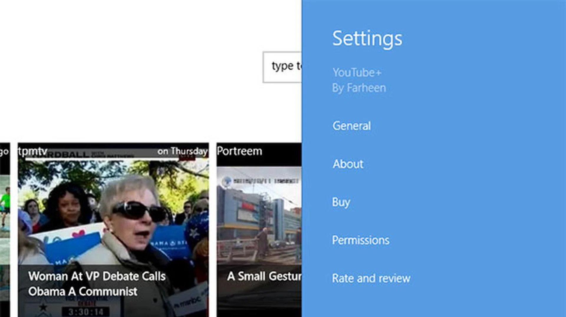 On some apps, you can find the Buy option via the Settings Charm.