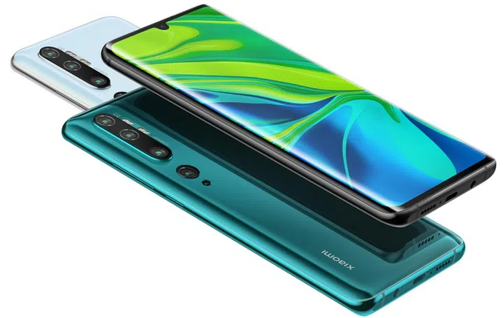 Three colours will be available for the Mi Note 10.