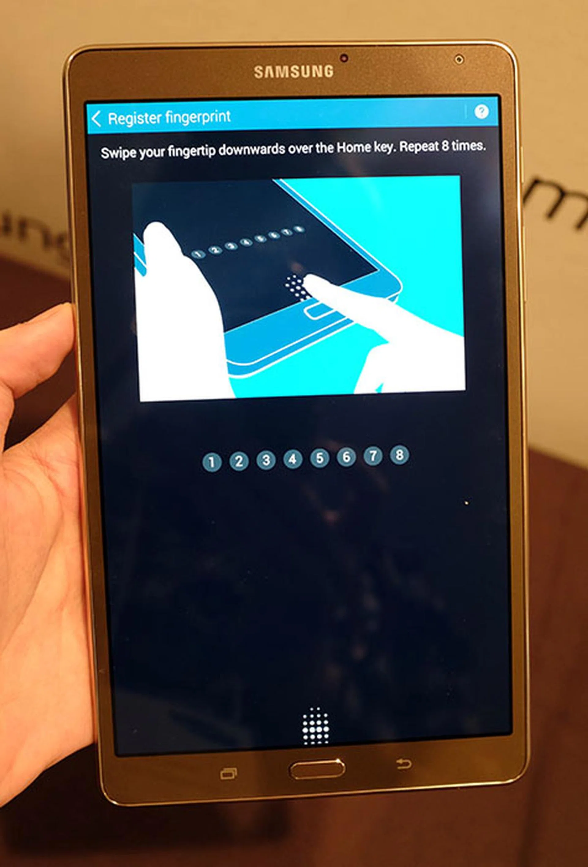 You definitely won't be one-handed fingerprint unlocking this device.