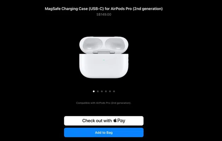 The MagSafe charging case (USB-C) for AirPods Pro (2nd-gen) is now available for S$149.