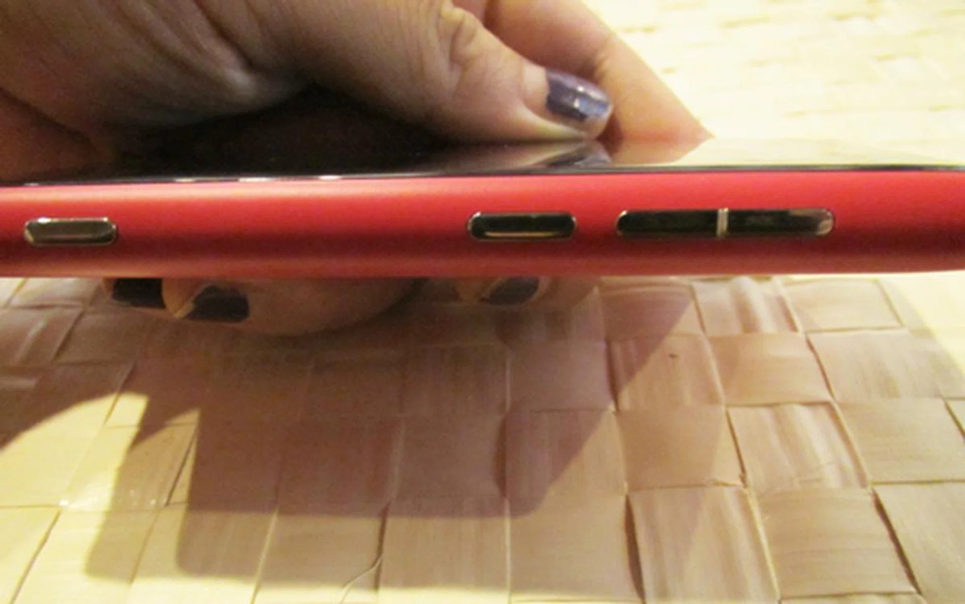 From left to right: Camera Shutter, Power and Volume controls. These buttons are accessible and easy to press. 