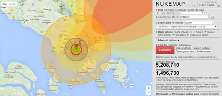 A surface detonation is much more destructive if you look at the projected loss of life.